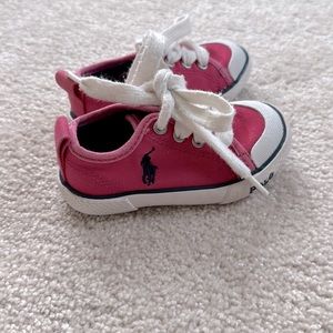 Toddler girl polo shoes Polo Ralph Lauren pink baby girl sneakers size 5